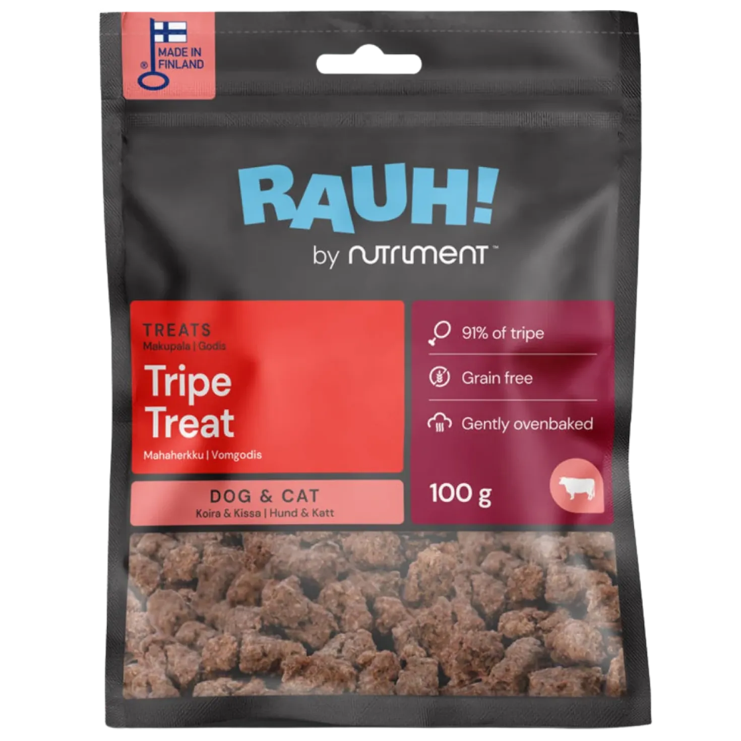RAUH! Tripe Treat koirille ja kissoille 100 g