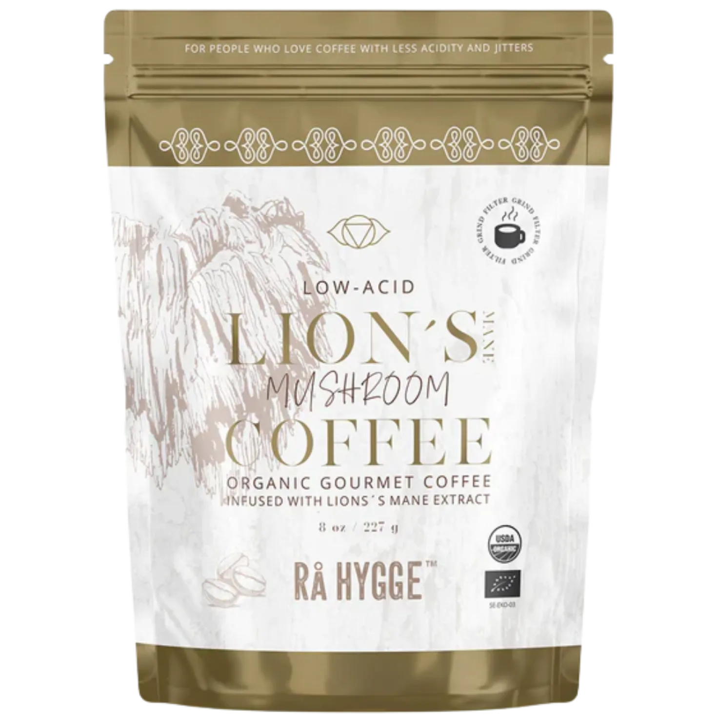 Rå Hygge Lion's Mane Mushroom Coffee - Sienikahvi 227 g
