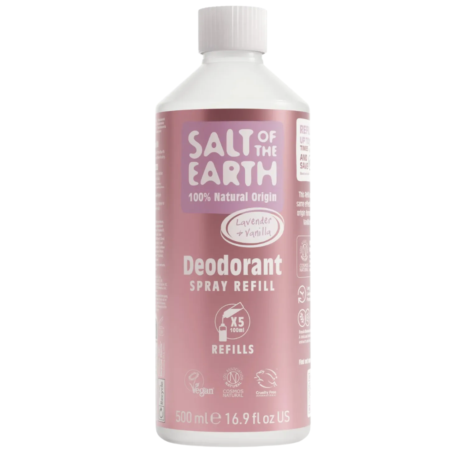 Salt of the Earth - Laventeli & Vanilja Spray Deodorantti täyttöpakkaus 500 ml