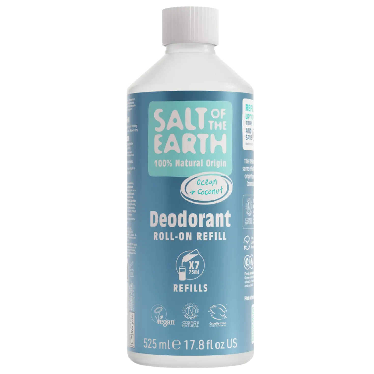 Salt of the Earth - Meri & Kookos Roll-On Deodorantti täyttöpakkaus 525 ml
