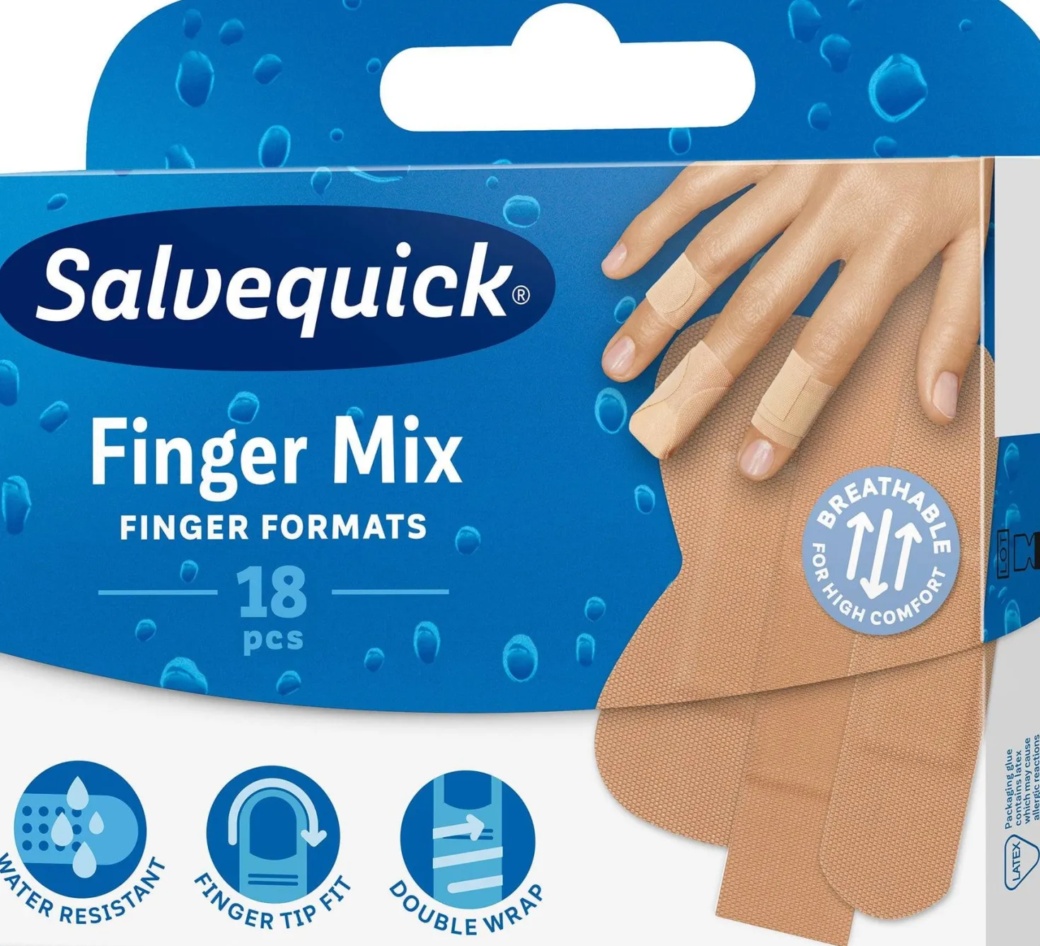 Salvequick Finger Mix laastari 18 kpl
