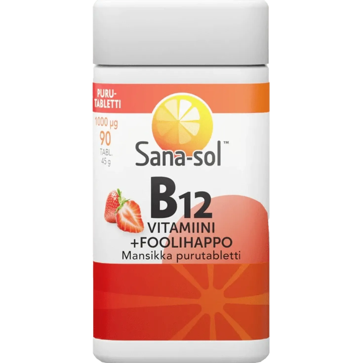 Sana-sol B12-Vitamiini 1000 µg + Foolihappo 90 tabl.
