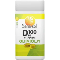 Sana-Sol D-Vitamiini Oliiviöljykapseli 100 μg 150 kaps.
