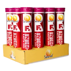 Sana-Sol Fe-Energy Rauta Mustaherukka 12 x 20 poretabl. TUKKUPAKKAUS - Päiväys 01/2027