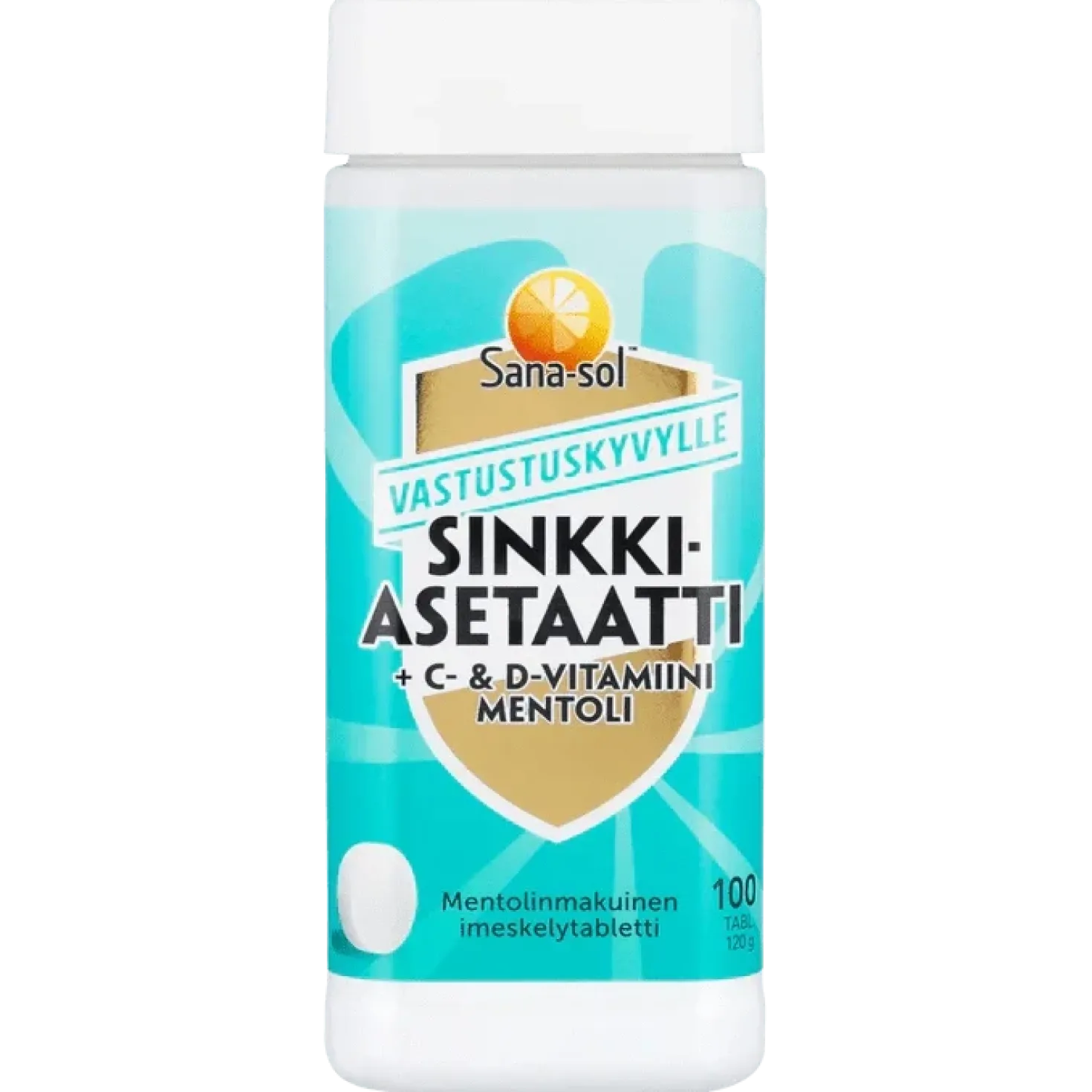 Sana-Sol Sinkkiasetaatti + C - & D-Vitamiini 100 tabl.