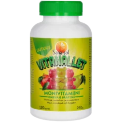 Sana-sol Vitanallet 120 kpl - Monivitamiini Omena & Päärynä