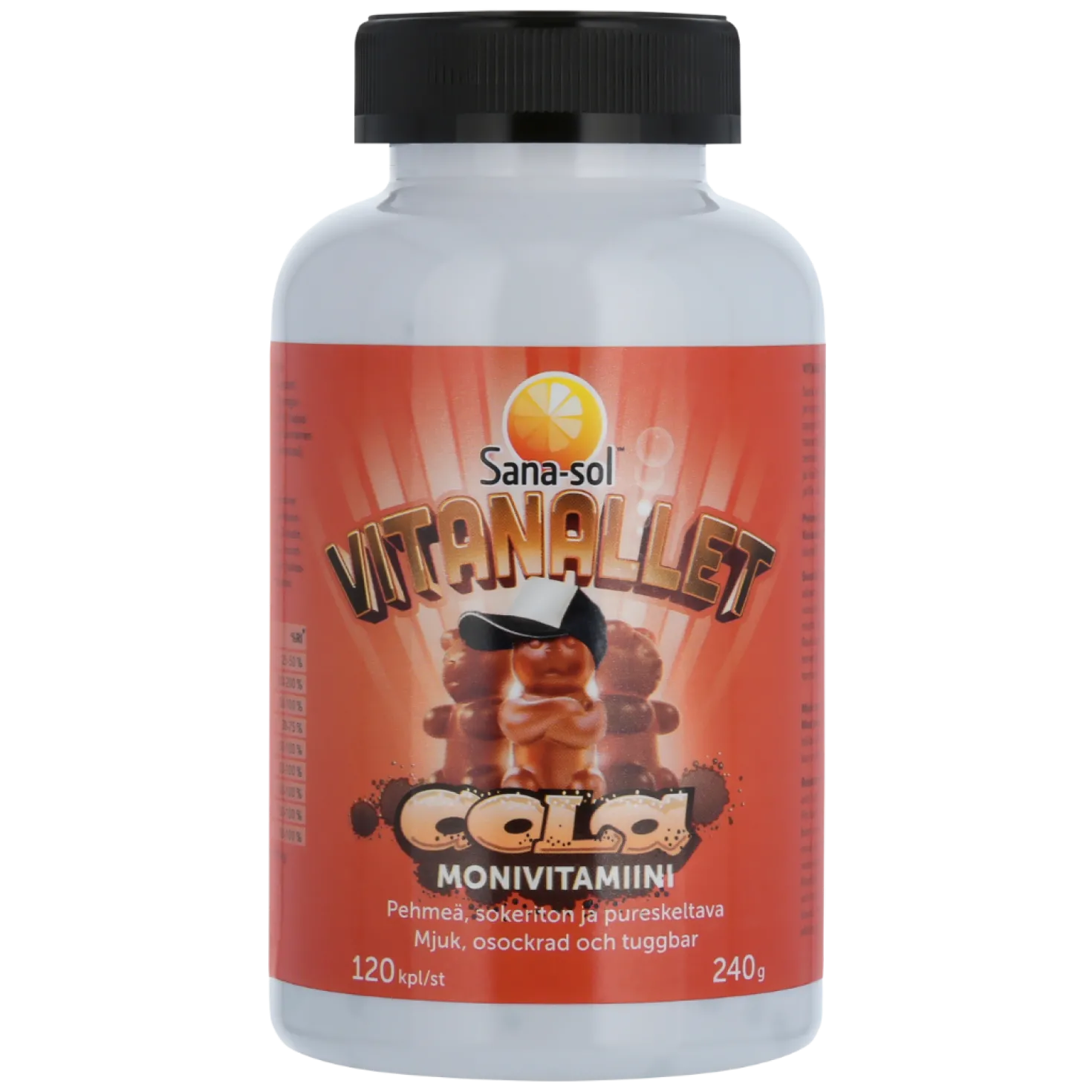 Sana-sol Vitanallet 120 kpl - Monivitamiini Cola