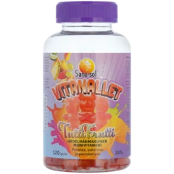 Sana-Sol Vitanallet Tuttifrutti Monivitamiini 120 kpl - 02/2027