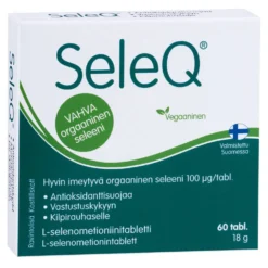 Seleq - L-selenometioniinitabletti - orgaaninen seleeni 100 µg 60 tabl. - poistuu