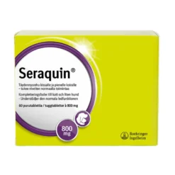 Seraquin Täydennysrehu kissoille ja pienille koirille 800 mg 60 tabl.