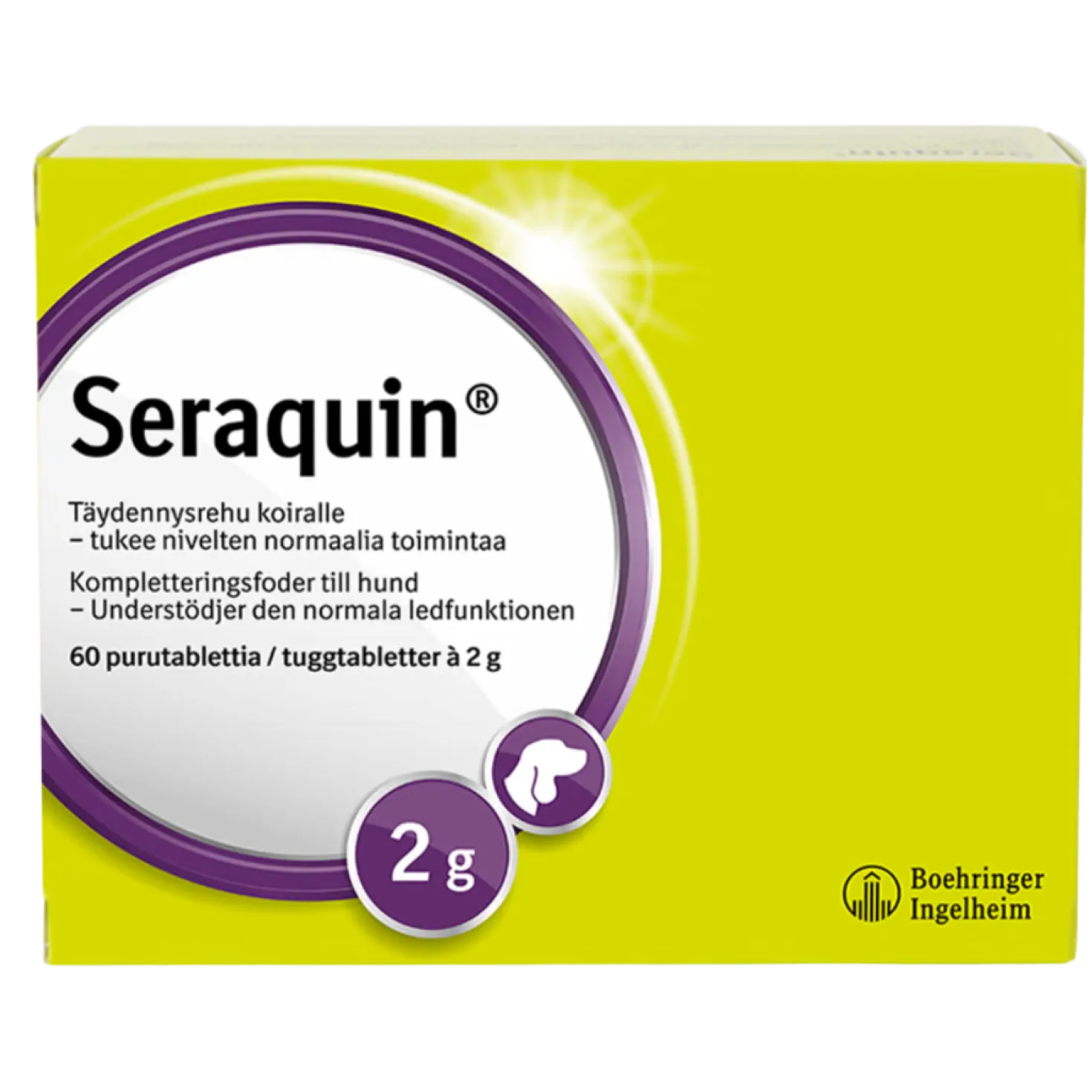 Seraquin Täydennysrehu koirille 2 g 60 tabl.
