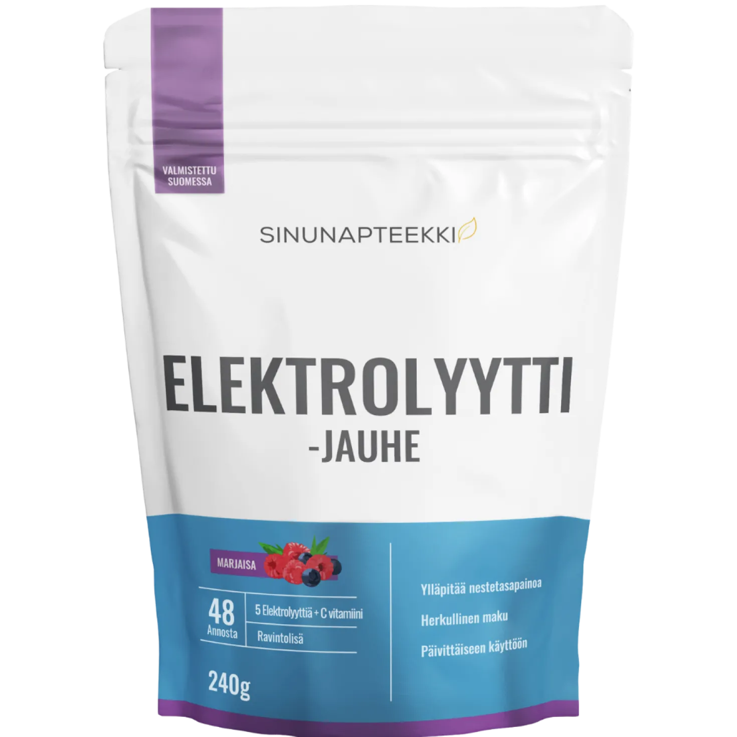 Sinunapteekin Elektrolyyttijauhe Marjaisa 240 g - erä TUTUSTUMISHINTAAN