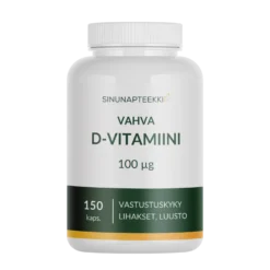 Sinunapteekin Vahva D-vitamiini 100 µg 150 kaps.