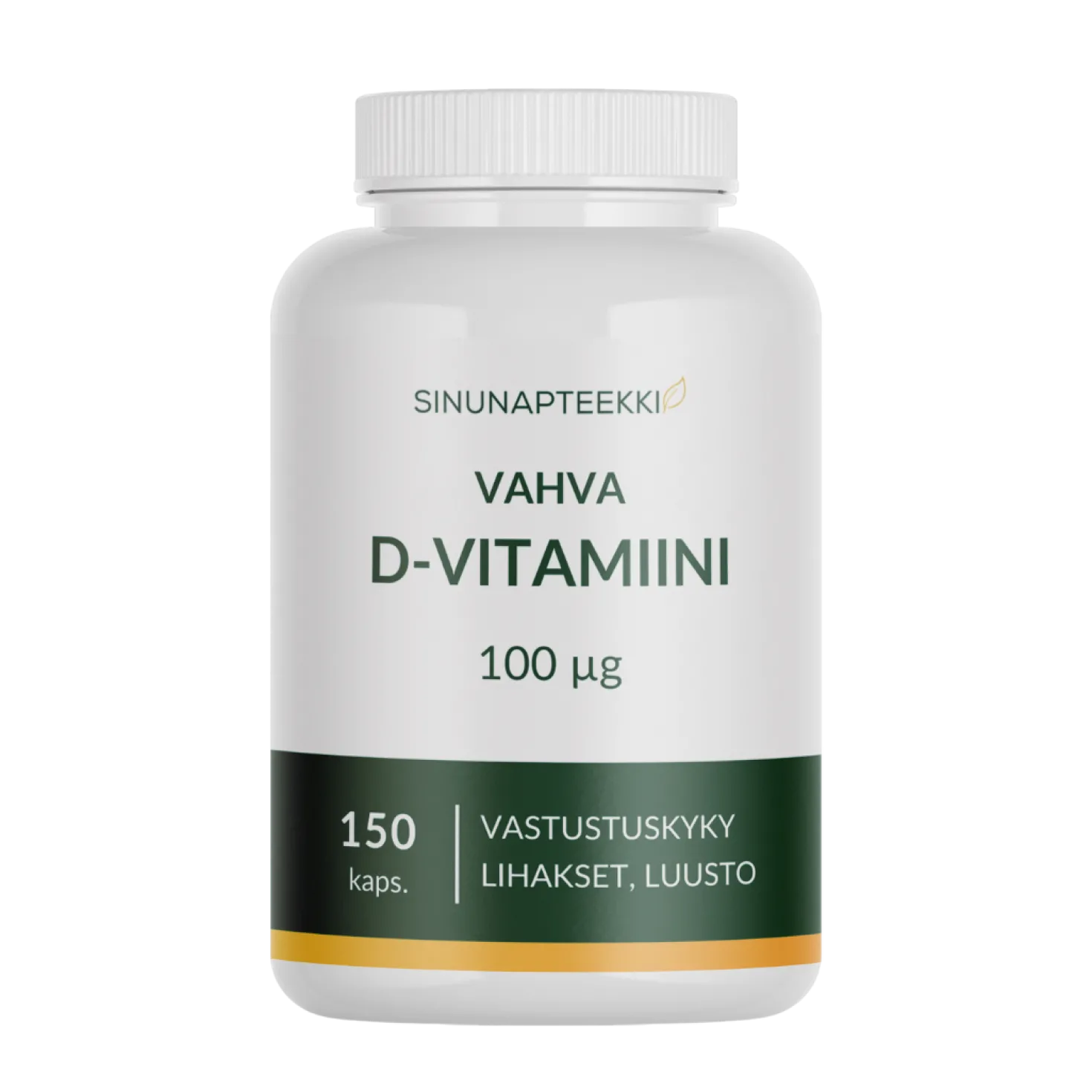 Sinunapteekin Vahva D-vitamiini 100 µg 150 kaps.