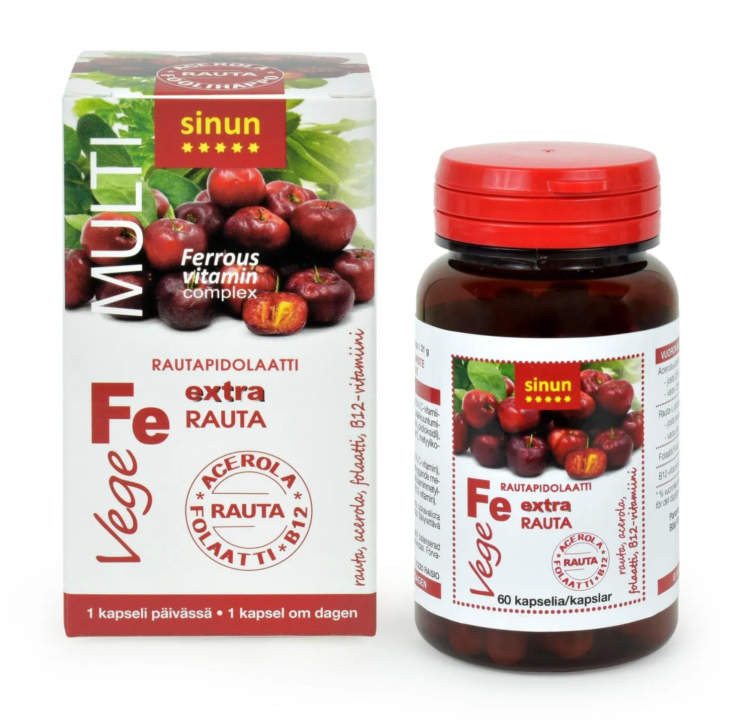 Sinun Multi Vege Rautapidolaatti 60 kaps.