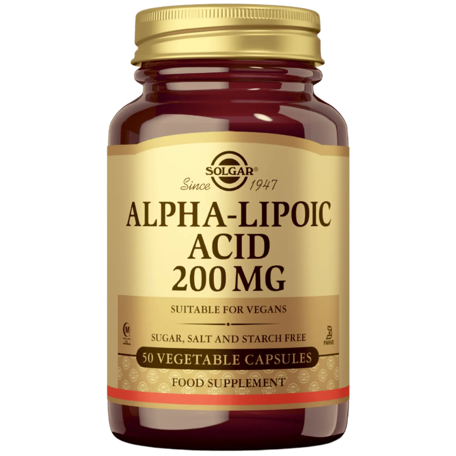 Solgar Alpha-Lipoic Acid - Alfalipoiinihappo 200 mg 50 kaps.