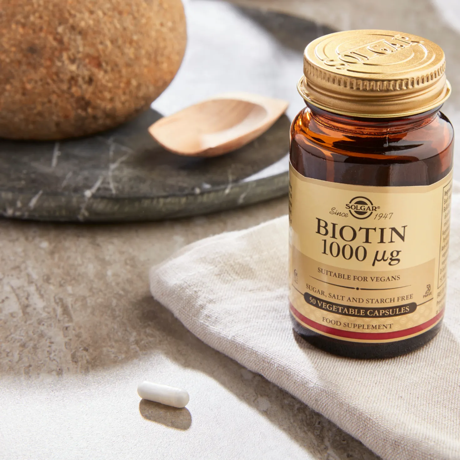 Solgar Biotin 1000 µg - Biotiini 50 kaps.