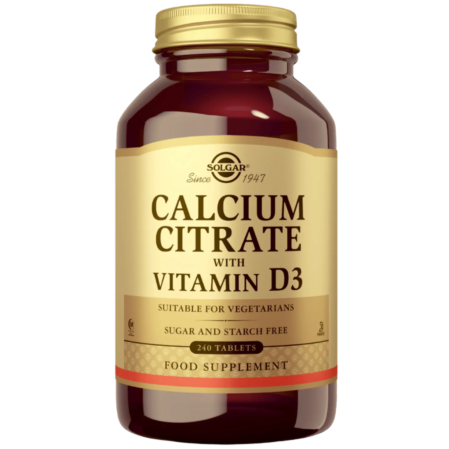 Solgar Calcium Citrate +D3 - Kalsiumsitraatti +D3 240 tabl.
