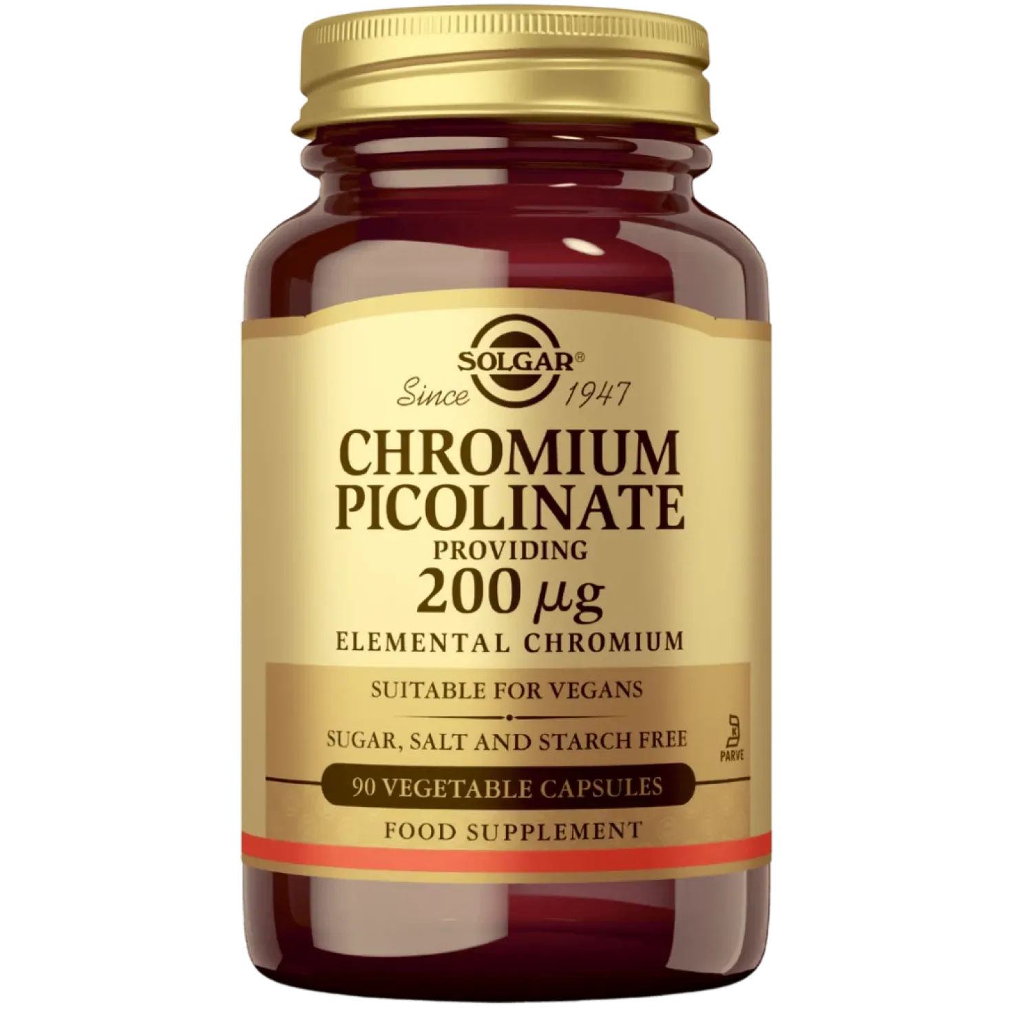 Solgar Chromium Picolinate 200 µg - Kromipikolinaatti 90 kaps.