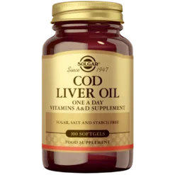 Solgar Cod Liver Oil - Turskanmaksaöljy 100 kaps.