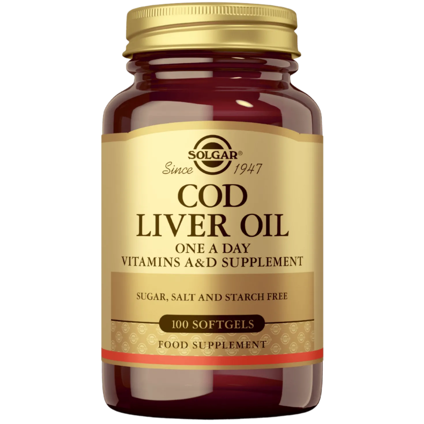 Solgar Cod Liver Oil - Turskanmaksaöljy 100 kaps.