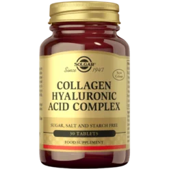 Solgar Collagen - Hyaluronic Acid Complex - Kollageeni - Hyaluronihappovalmiste 30 tabl. - poistuu