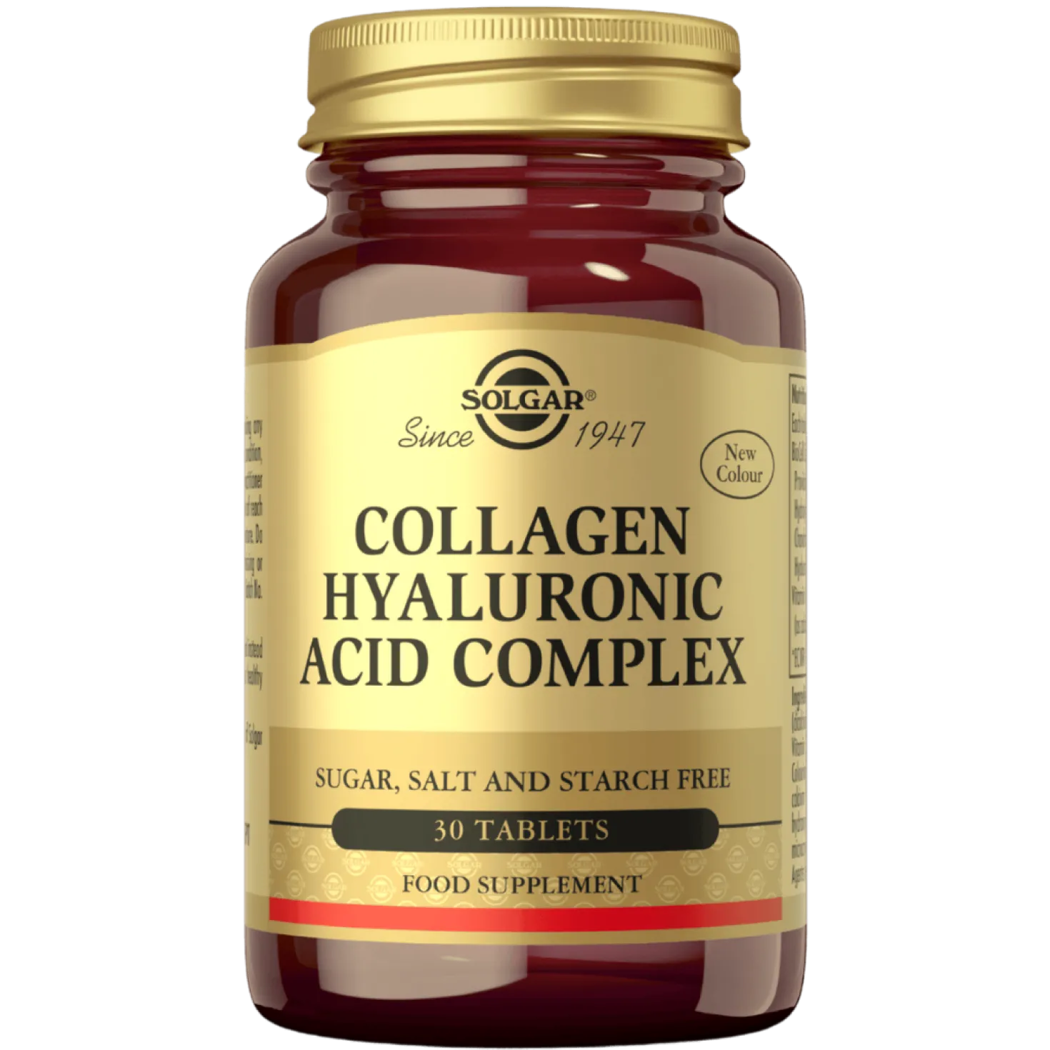 Solgar Collagen - Hyaluronic Acid Complex - Kollageeni - Hyaluronihappovalmiste 30 tabl. - poistuu