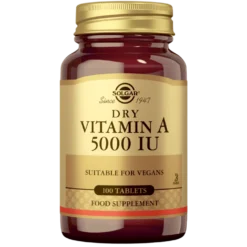 Solgar Dry Vitamin A 5000 IU - A-vitamiini 100 tabl.