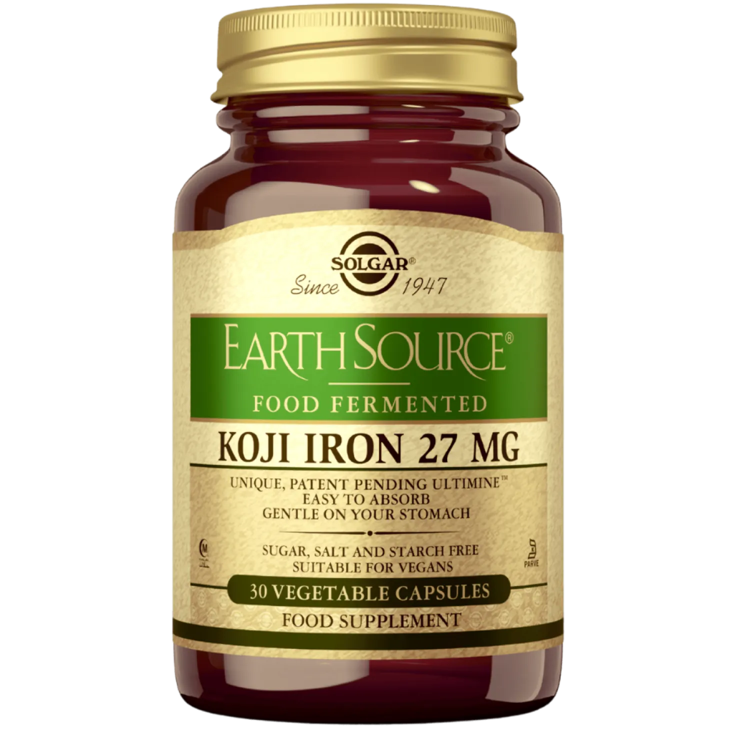 Solgar Earth Source Food Fermented Koji Iron - Rautavalmiste 30 vegetabl. - poistuu - HUOM Päiväys 02/2027