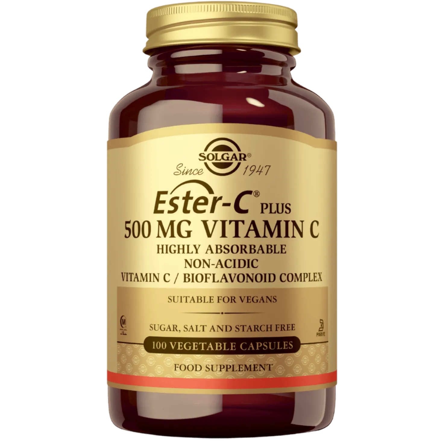 Solgar Ester C-Plus 500 mg - C-vitamiini 100 kaps.