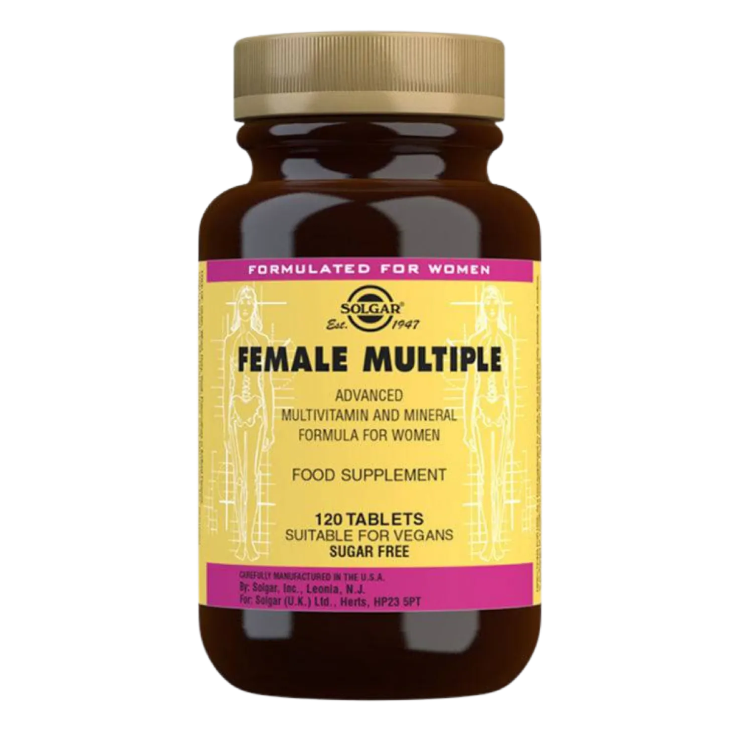 Solgar Female Multiple - Monivitamiini naisille 120 tabl. - erä