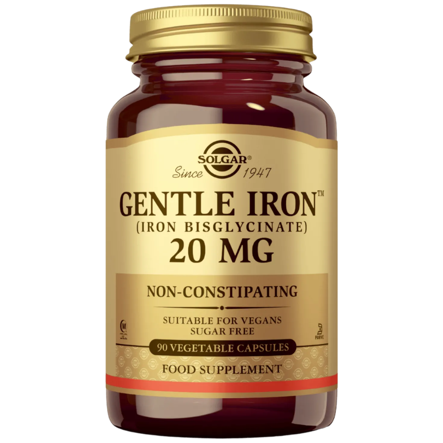 Solgar Gentle Iron 20 mg - Rautavalmiste 90 kaps.