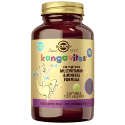 Solgar Kangavites Bouncing Berry - Pureskeltava monivitamiini lapsille 120 tabl.