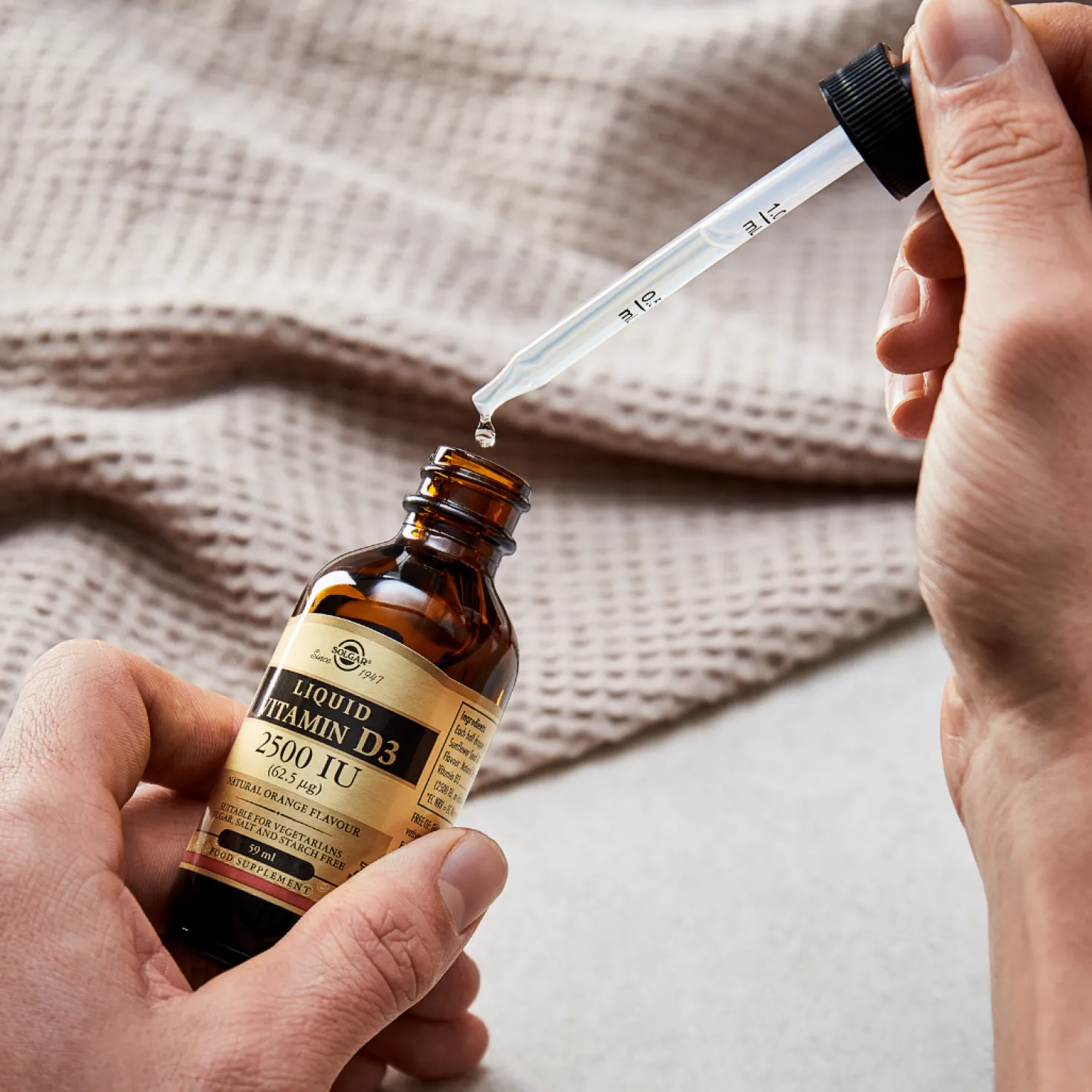 Solgar Liquid Vitamin D3 62,5 µg - Nestemäinen D3-vitamiini 59 ml