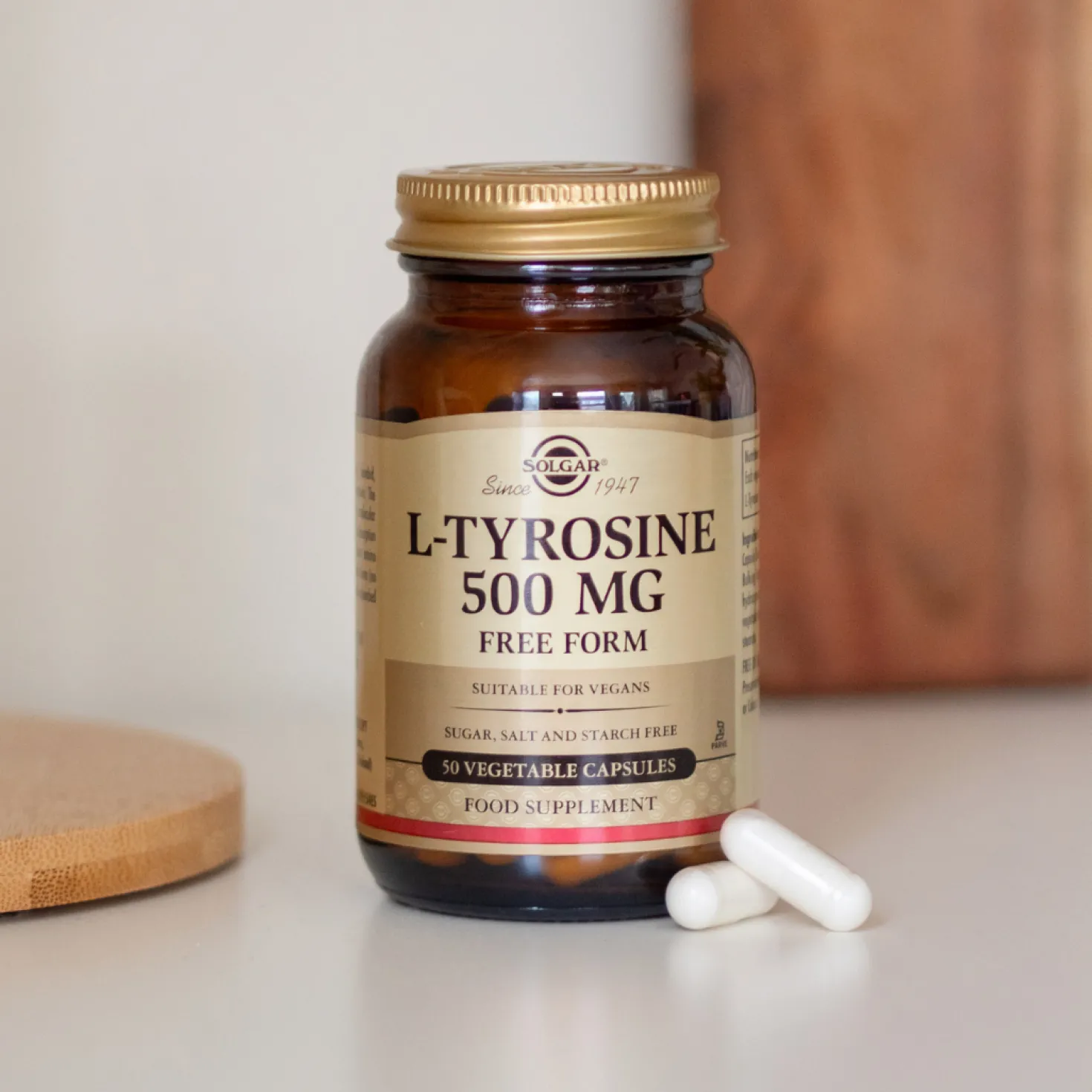 Solgar L-tyrosine 500 mg - Aminohappovalmiste 50 kaps.