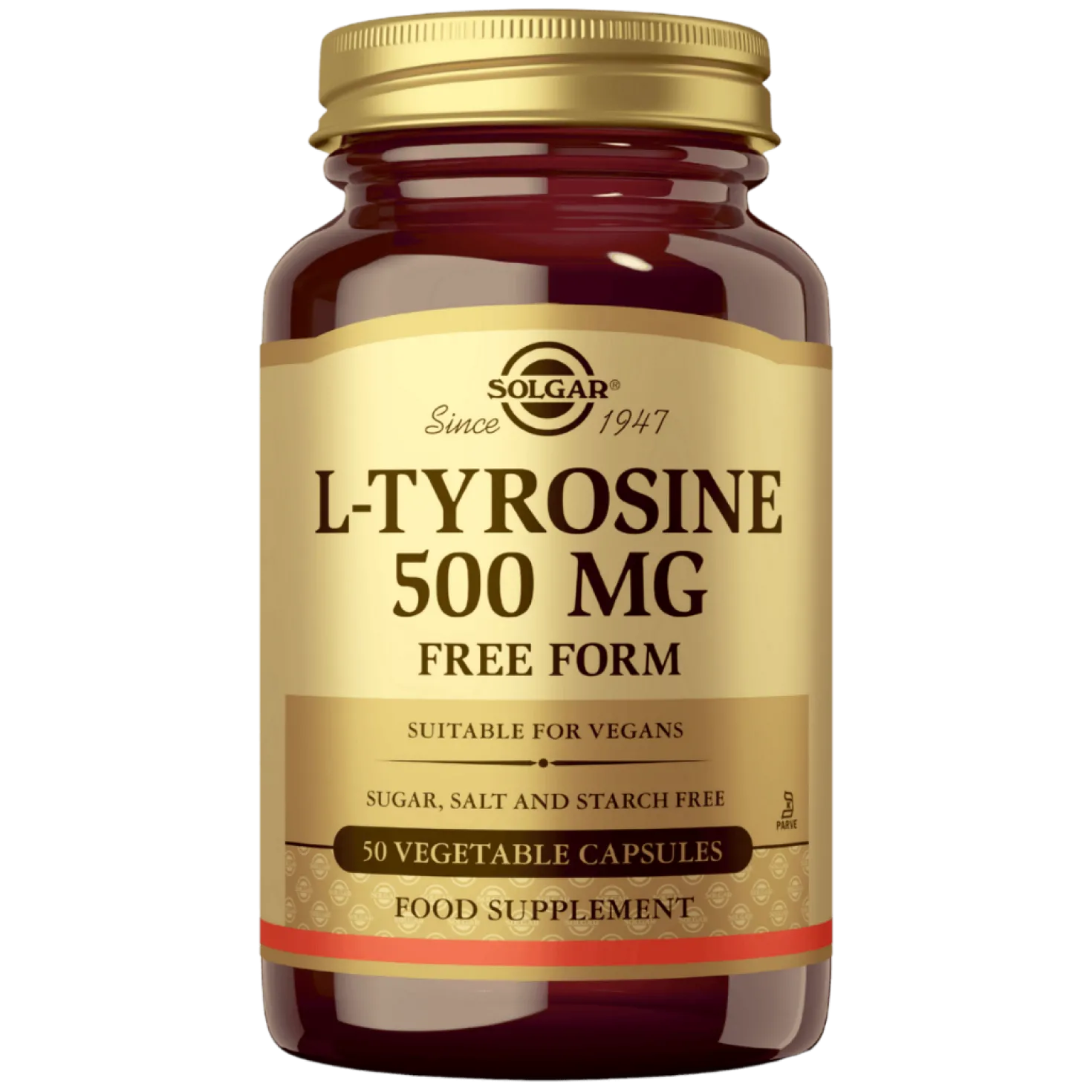 Solgar L-tyrosine 500 mg - Aminohappovalmiste 50 kaps.