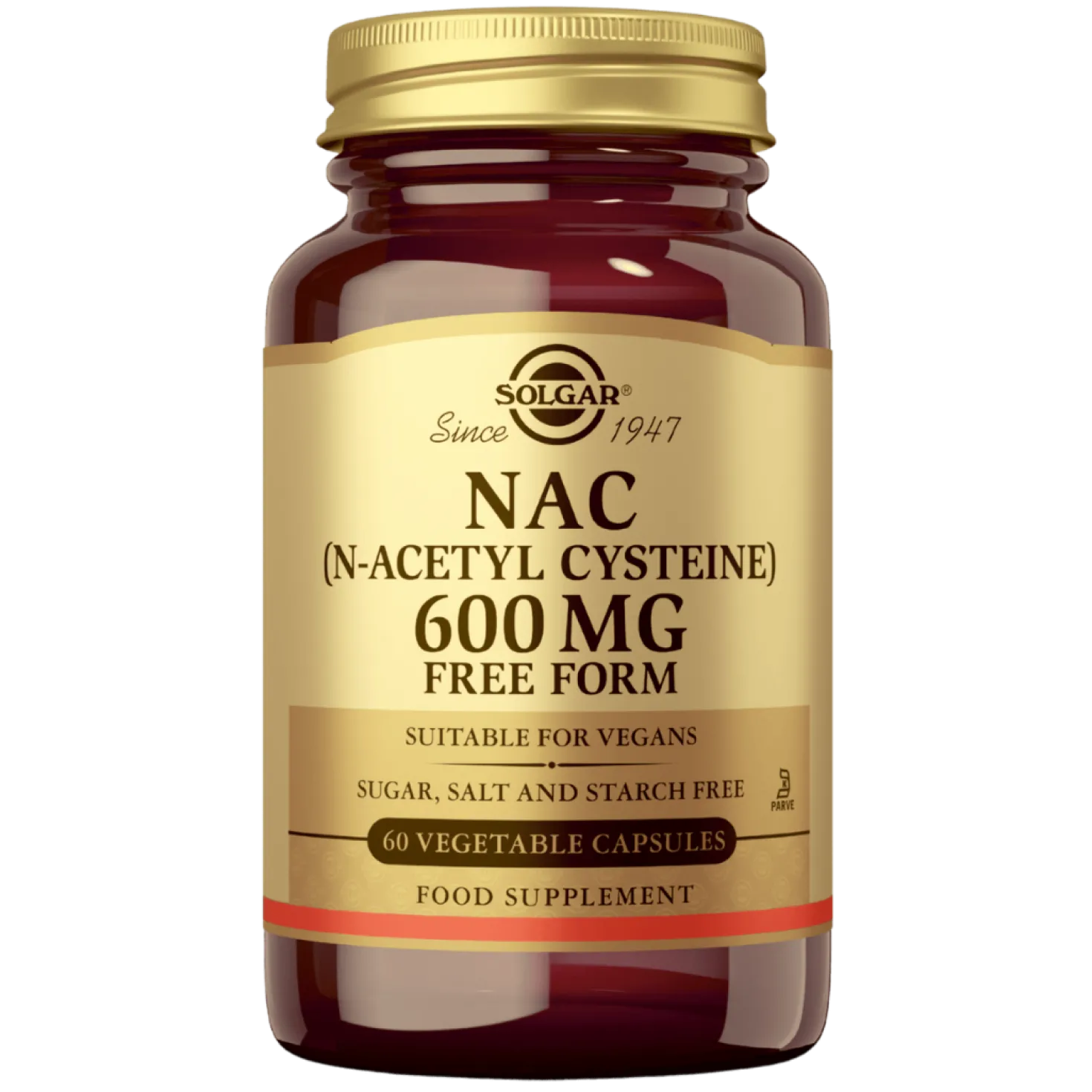 Solgar NAC 600 mg - Aminohappovalmiste 60 kaps.