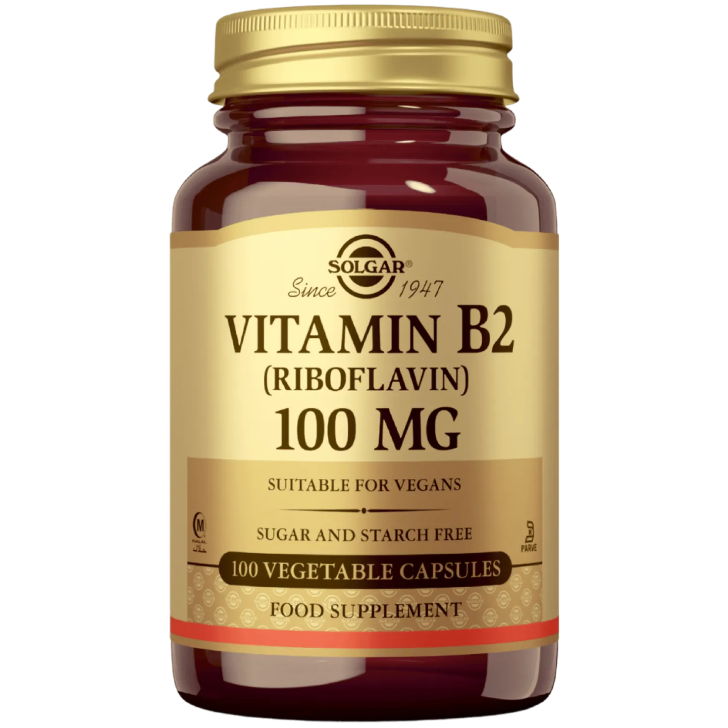 Solgar Vitamin B2 100 mg - B-vitamiinivalmiste 100 kaps.