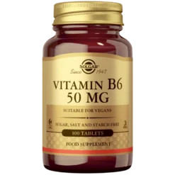 Solgar Vitamin B6 50 mg - B-Vitamiinivalmiste 100 tabl.