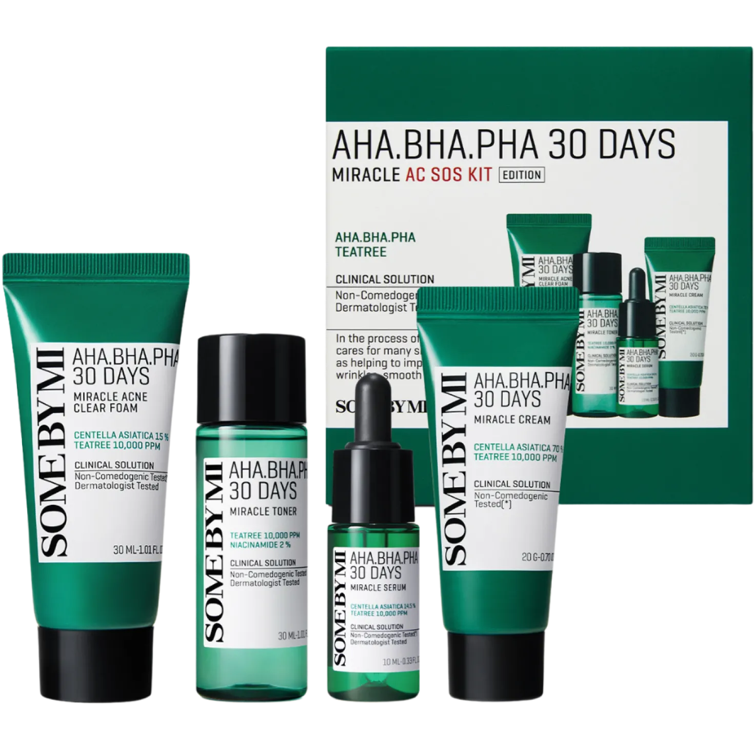 Some By Mi AHA BHA PHA 30 Days Miracle AC SOS Kit - Tuotesetti matkakoossa - erä