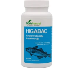 Soria Natural Higabac turskanmaksaöljy 125 kaps.