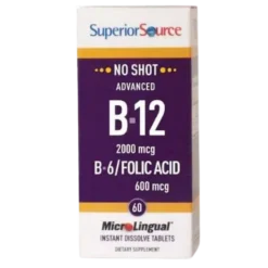 Superior Source B12 2000 µg + B6 + Folic Acid 600 µg - 60 tabl.