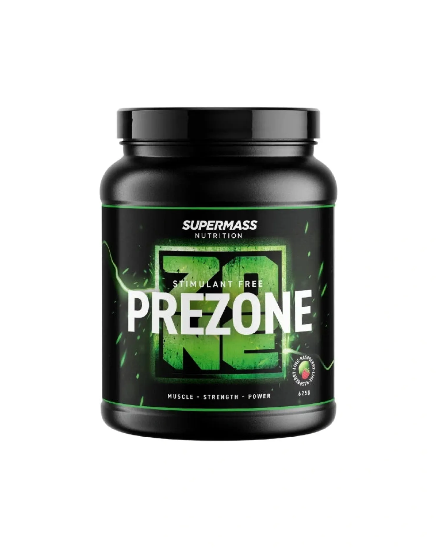 Supermass PREZONE Stimulant Free Raspberry-Lime - Tehonlisääjä 625 g