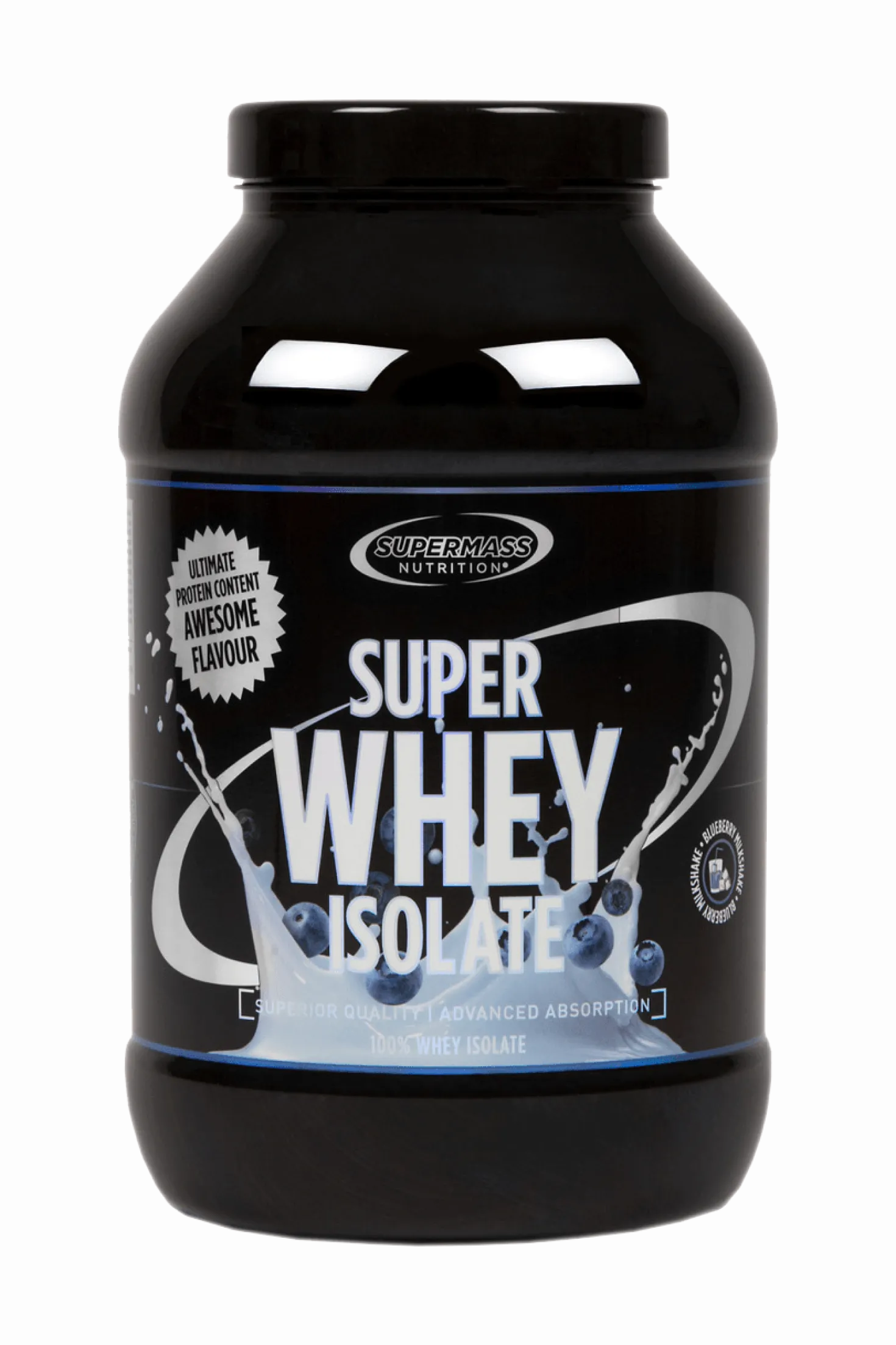 Supermass SUPER WHEY ISOLATE Mustikkapirtelö 1300 g