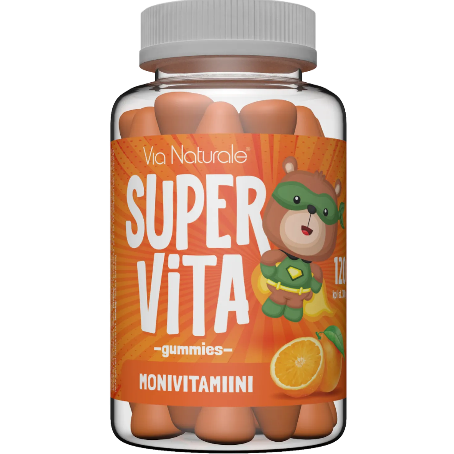 Super Vita Monivitamiini Gummies - Appelsiini 120 kpl