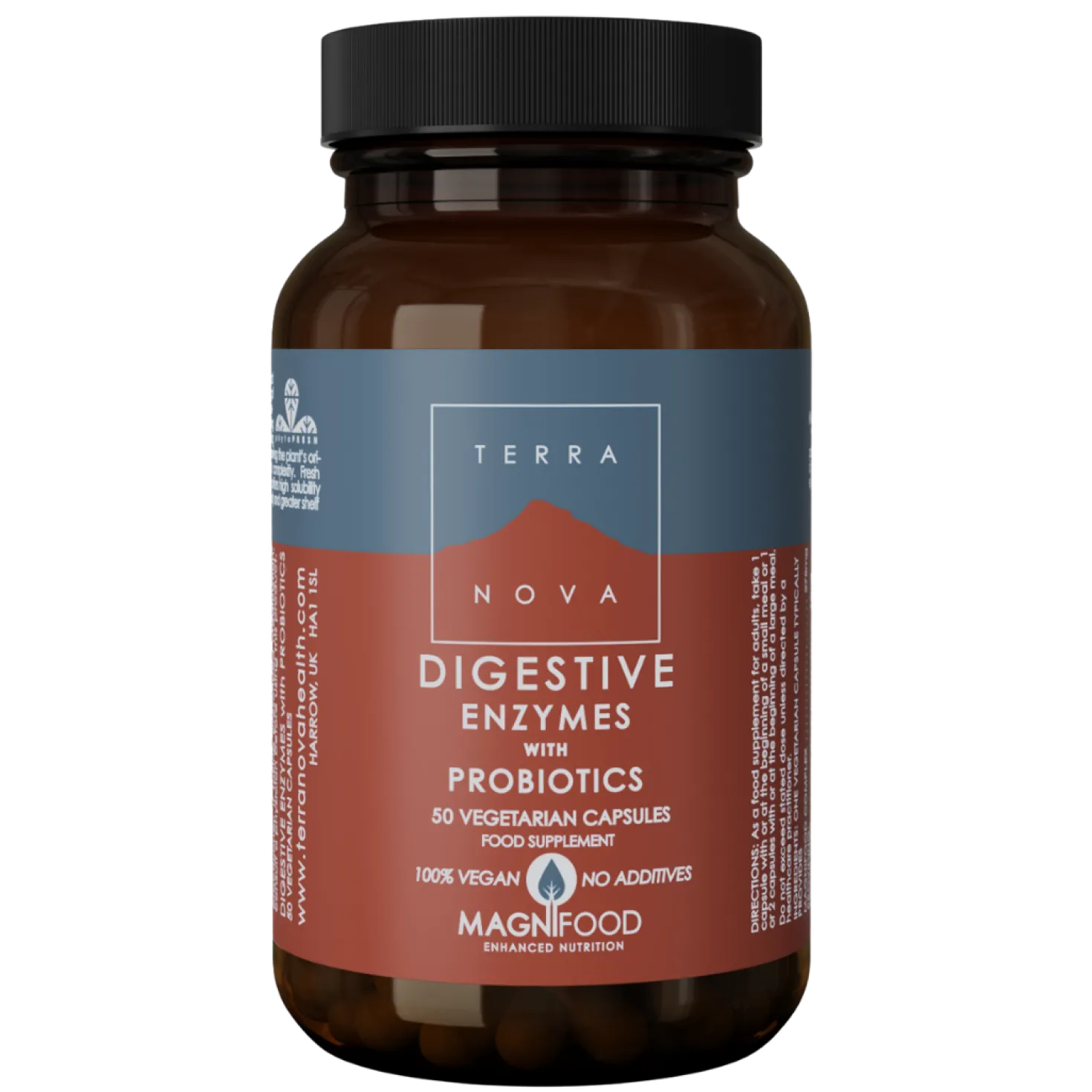 Terranova Digestive Enzymes With Probiotics 50 kaps. - HUOM Päiväys 01/2027