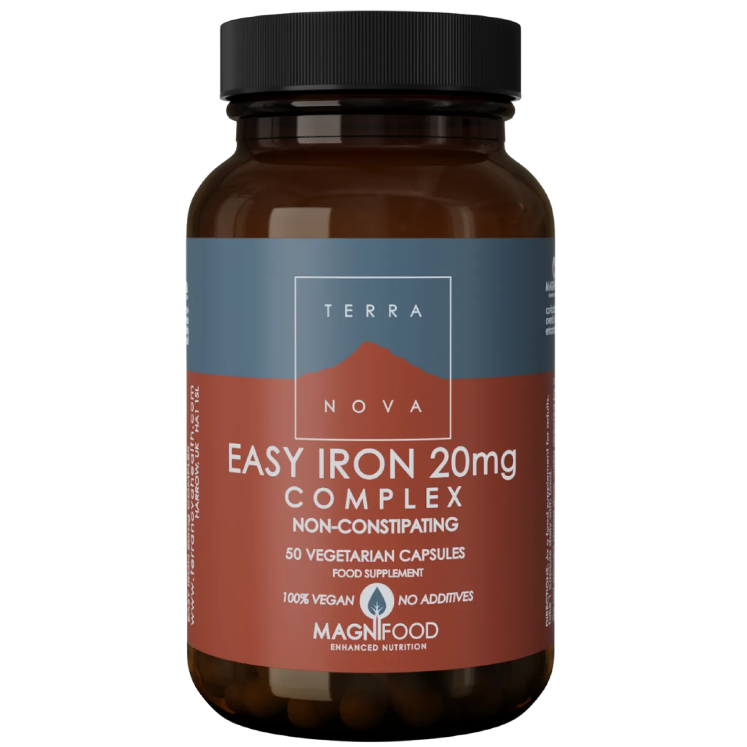 Terranova Easy Iron 20 mg Complex - Rauta- kasvivalmiste 50 kaps.