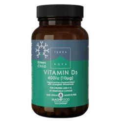 Terranova Green Child Vitamin D3 10 µg - D3-vitamiini lapsille 50 kaps.