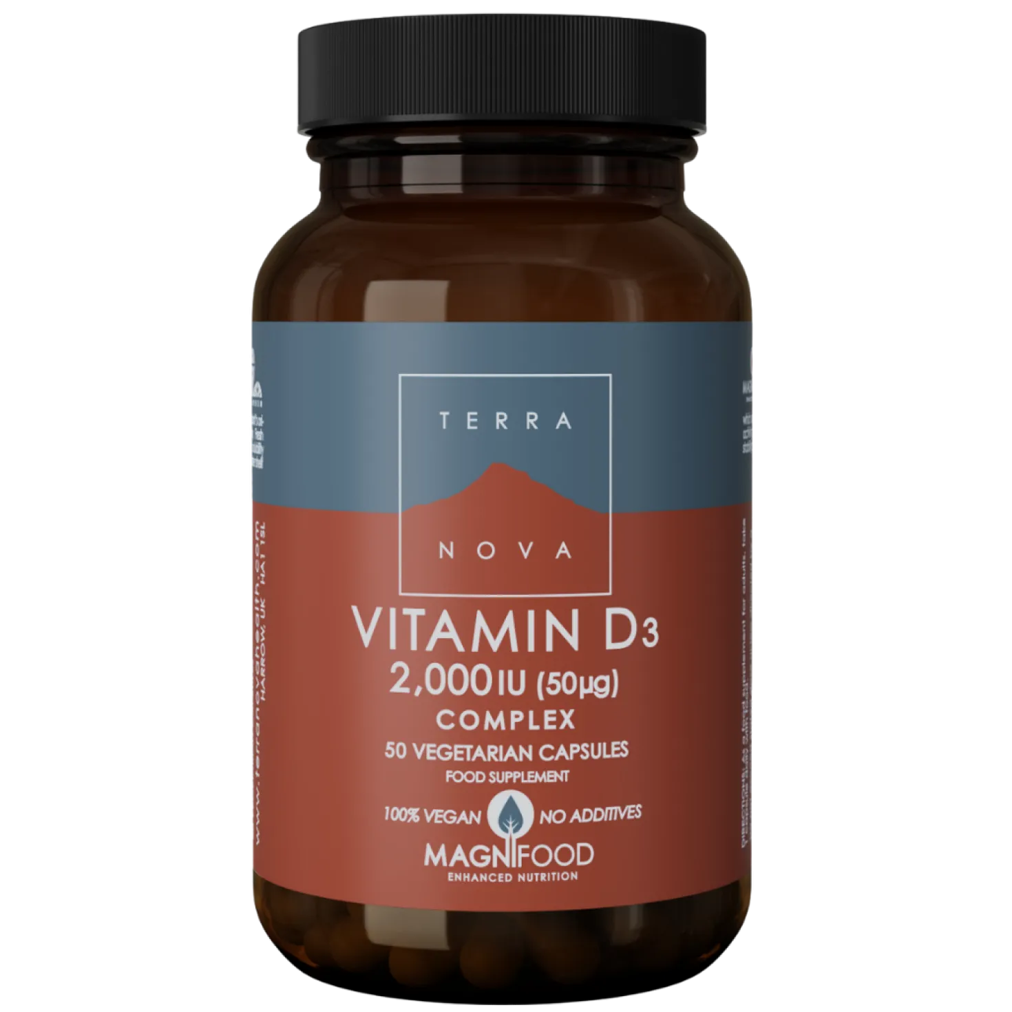 Terranova Vitamin D3 2000 IU 50 µg - D3-vitamiini 50 kaps.