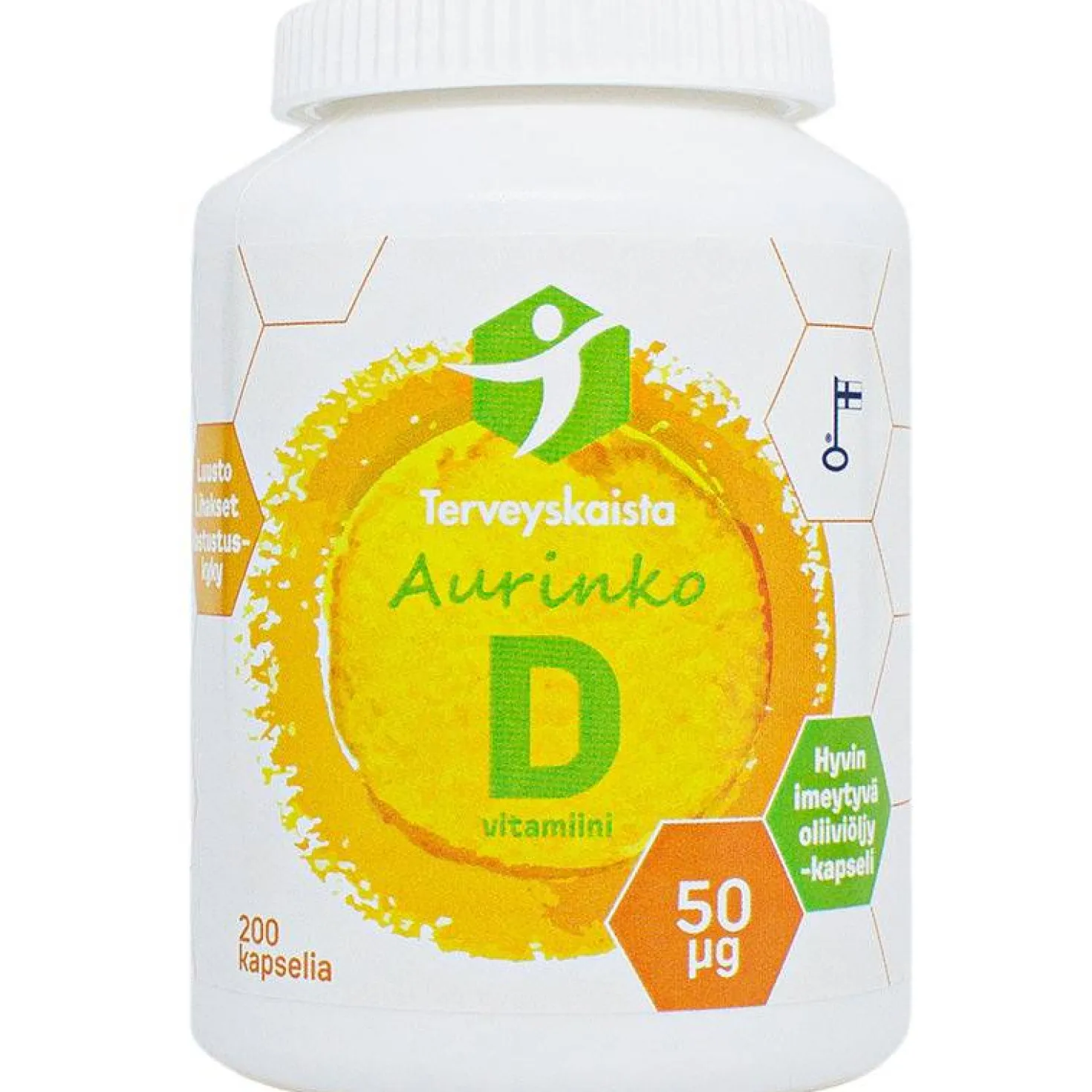 Terveyskaista Aurinko D 50 µg 200 kaps.